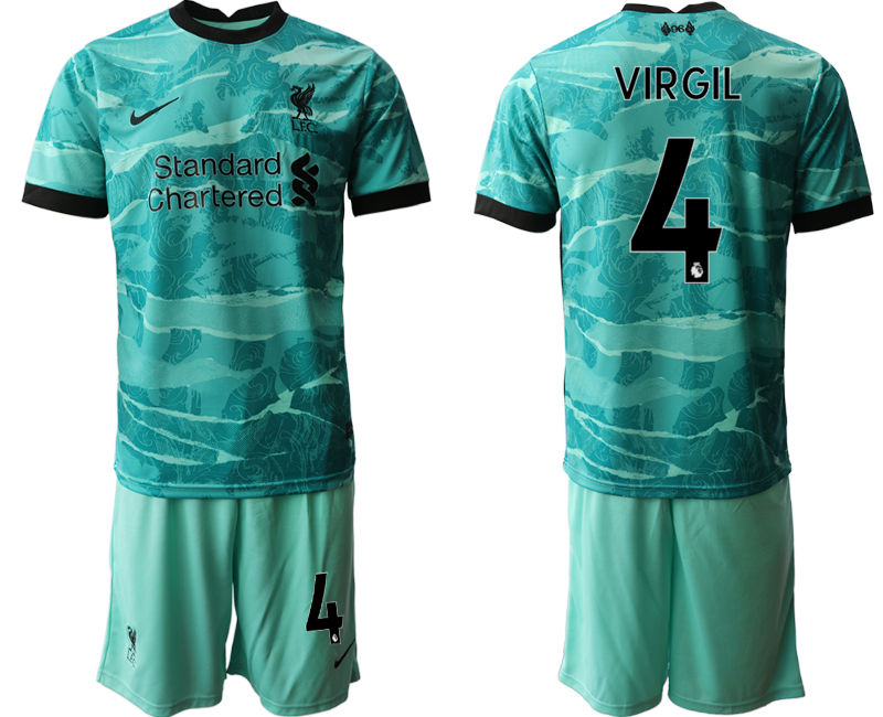 Men 2020-2021 club Liverpool away #4 green Soccer Jerseys->manchester city jersey->Soccer Club Jersey